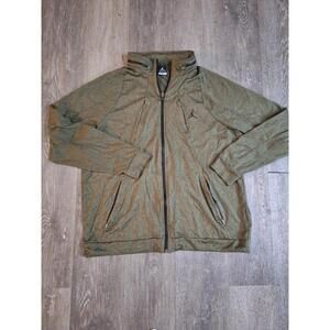 Air Jordan Dri Fit Toronto Jacket Mens XXL Track Jacket Hooded Full Zip Olive
